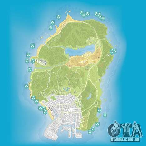 Mapa de los residuos nucleares pt Grand Theft Auto 5