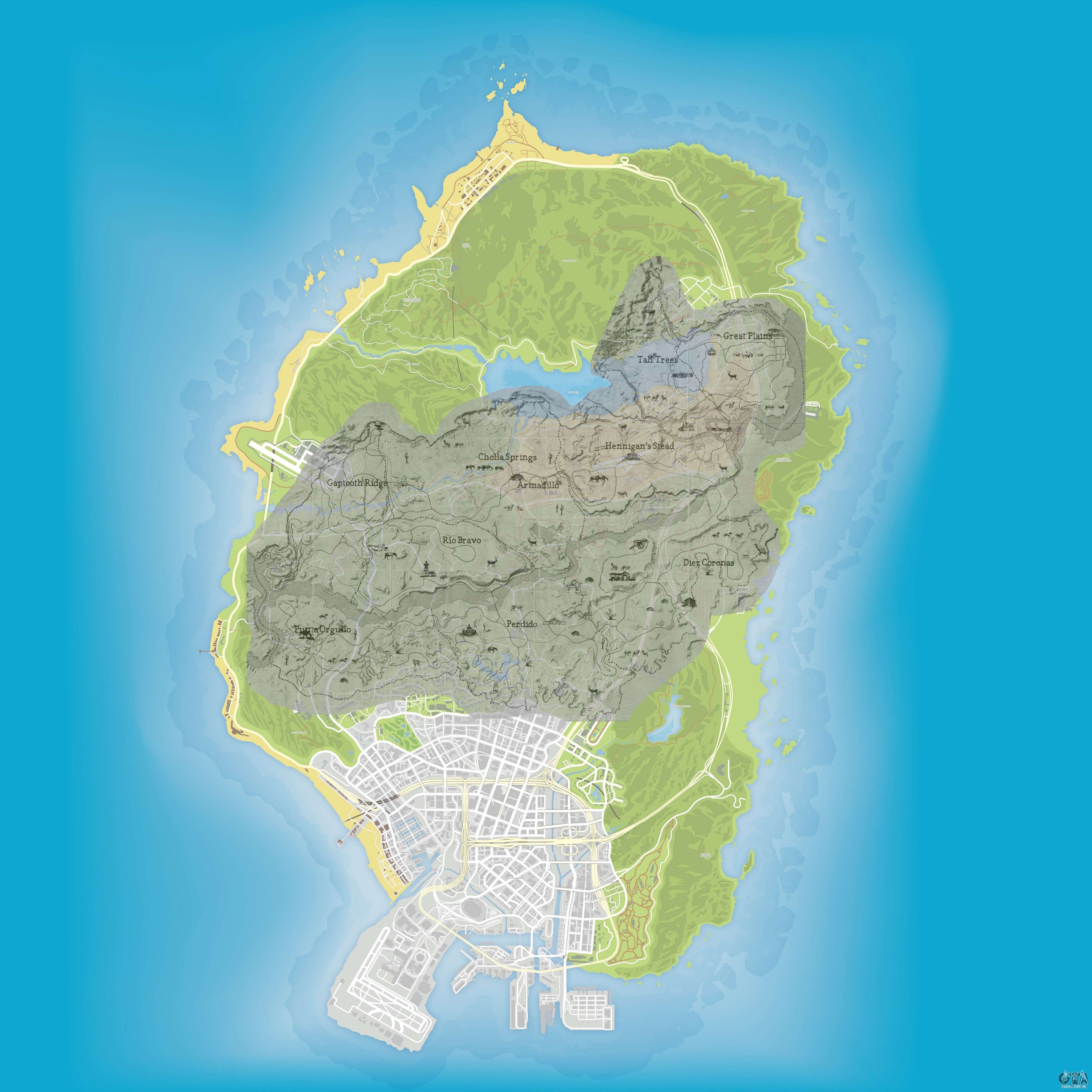 Cinco locais não marcados no mapa em GTA San Andreas 