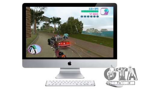 o Lançamento de GTA VC para mac OS X na América do Norte