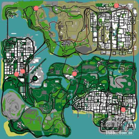 GTA San Andreas meninas mapa