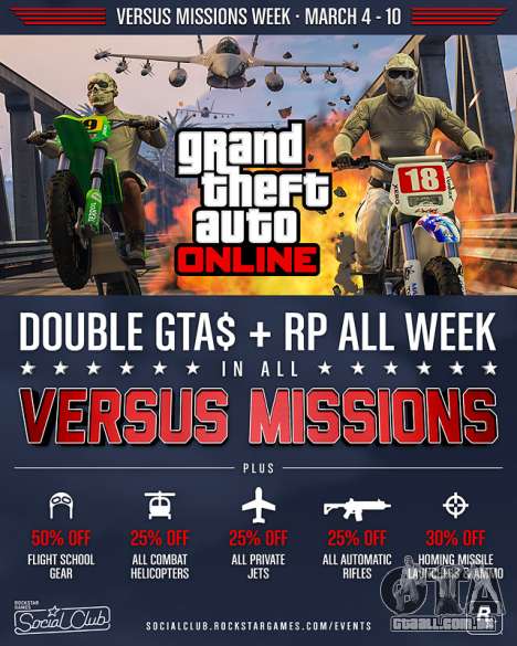 Versus Missões Semana em GTA Online