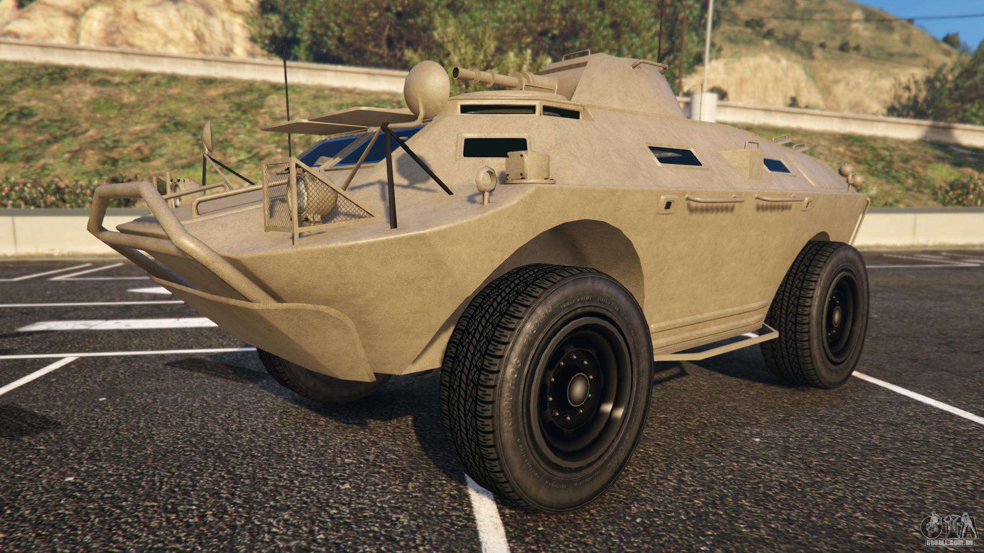 HVY APC de GTA 5 - descrição com os recursos, capturas de tela e aparência