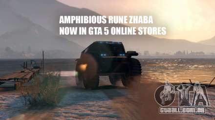 Detalhes sobre a aparição em GTA 5 Online ATV anfíbio Rune Zhaba
