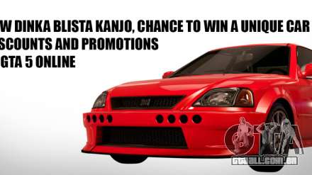 Novo Dinka Blista Kanjo Compact em GTA 5 Online e também promoções e carateres compensadores de casal para o teste