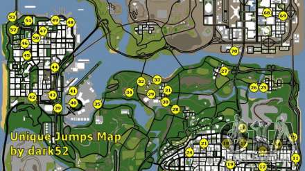 Exclusivo saltos mapa no GTA San Andreas