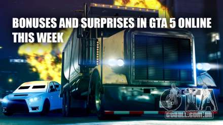 Bônus e descontos em GTA 5 Online desta semana, e pagamentos adicionais por trabalho