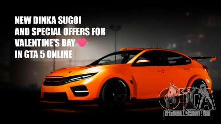 Descontos do Dia dos Namorados e nova Dinka Sugoi no GTA 5 Online