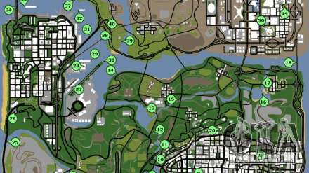 Mapa de ostras para o GTA San Andreas