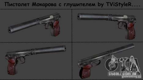 Makarov pistola com silenciador para GTA San Andreas