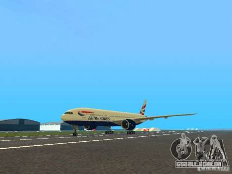 Boeing 777-200 British Airways para GTA San Andreas