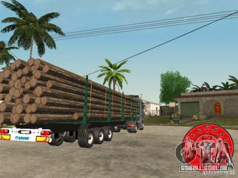 O portador de madeira reboque KRONE para GTA San Andreas