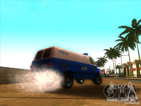 Chevrolet Van G20 BLUE NYPD 1990 para GTA San Andreas