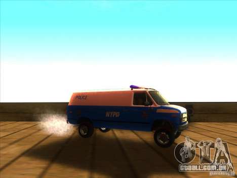 Chevrolet Van G20 BLUE NYPD 1990 para GTA San Andreas