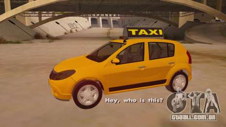 Renault Sandero Taxi para GTA San Andreas