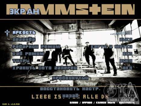 Menu de Rammstein para GTA San Andreas