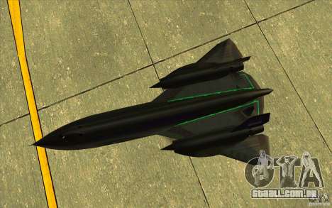 SR-71A BLACKBIRD BETA para GTA San Andreas