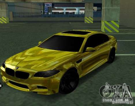 BMW M5 F10 Gold para GTA San Andreas