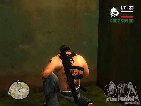 MP5 de carbono com um silenciador para GTA San Andreas