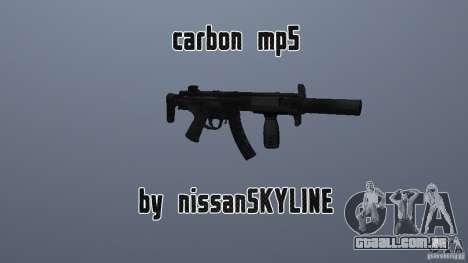 MP5 de carbono com um silenciador para GTA San Andreas