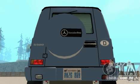 Mercedes-Benz G500 1999 v 1.1 não kengurâtnika para GTA San Andreas