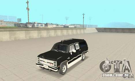 Chevrolet Suburban FBI 1986 para GTA San Andreas