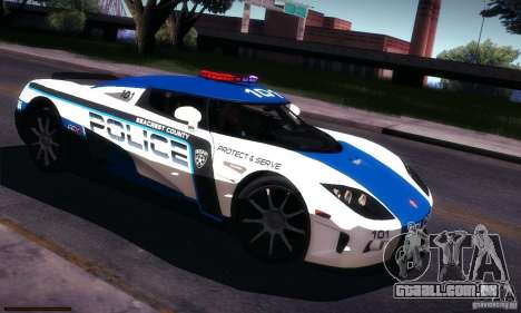 Koenigsegg CCX Police para GTA San Andreas