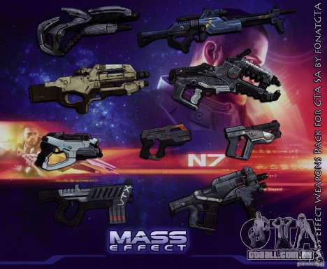 Mass Effect Weapons Pack para GTA San Andreas