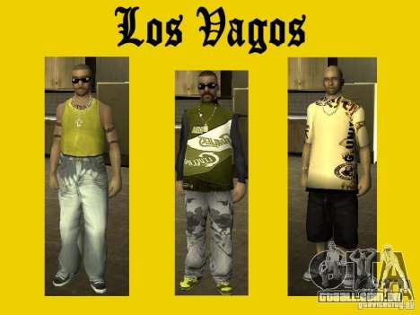 Peles de gangue de Vagos para GTA San Andreas