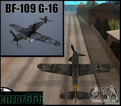 BF-109 G-16 para GTA San Andreas