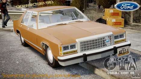 Ford Crown Victoria 1983 para GTA 4