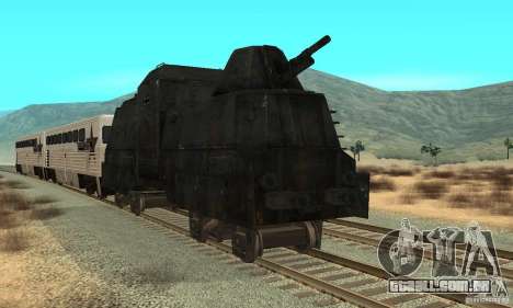 Trem blindado alemão do mundo segundo para GTA San Andreas