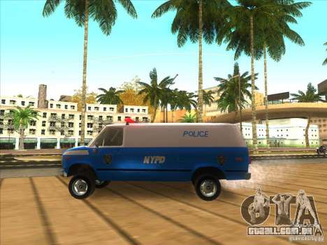 Chevrolet Van G20 BLUE NYPD 1990 para GTA San Andreas