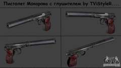 Makarov pistola com silenciador para GTA San Andreas