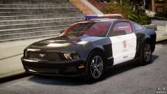 Ford Mustang V6 2010 Police v1.0 para GTA 4