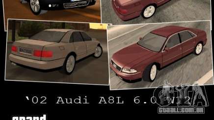 Audi A8 Long 6.0 W12 2002 para GTA San Andreas