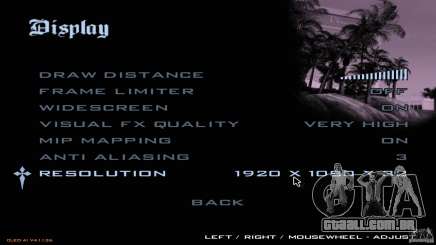 Resolução 1920 x 1080 para GTA San Andreas