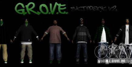 Nova família de Groove street peles V2 para GTA San Andreas