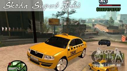 Skoda Superb TAXI cab para GTA San Andreas