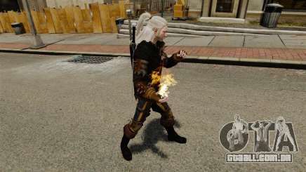 Fogo nas mãos de Geralt para GTA 4