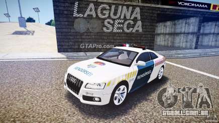 Audi S5 Hungarian Police Car white body para GTA 4