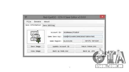 GTA V Save Editor v2.0 by Red-EyeX32 para GTA 5