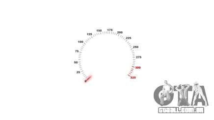 Velocímetro 325 km-h para GTA 4