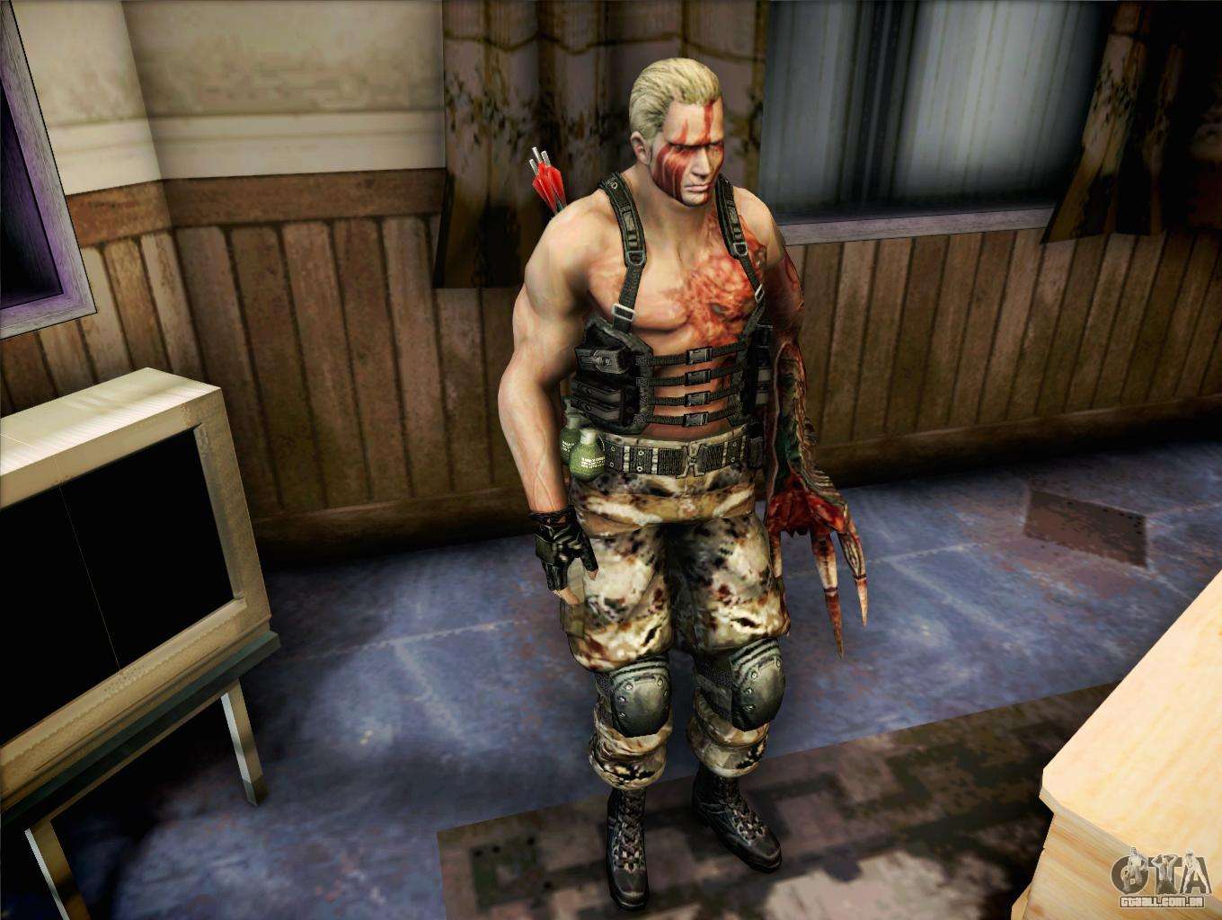 Skin De Krauser Mutado De Resident Evil 4 Remake for GTA San Andreas