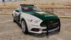 Ford Mustang GT 2015 Police para GTA 4