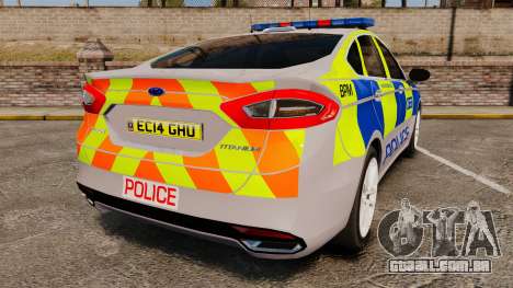 Ford Mondeo 2014 Metropolitan Police [ELS] para GTA 4