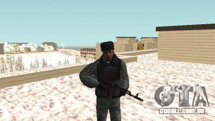 O OMON motim de policiais no inverno uniforme para GTA San Andreas