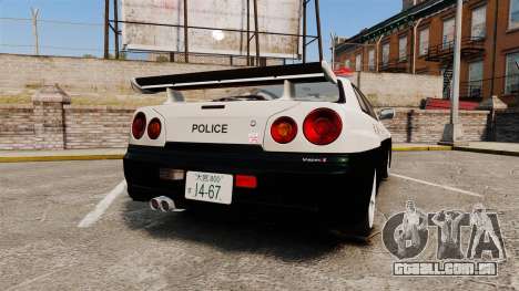Nissan Skyline GT-R R34 Saitama Police para GTA 4