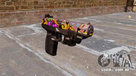 Arma FN Cinco sete LAM Graffitti para GTA 4