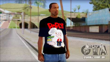 Popeye T-Shirt para GTA San Andreas