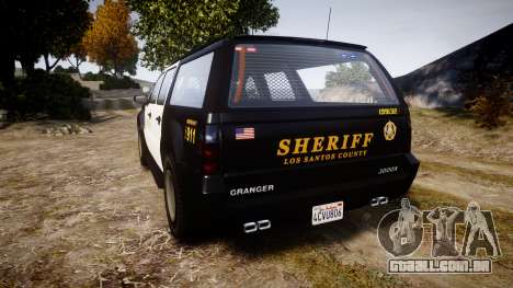 GTA V Declasse Granger LSS Black [ELS] Slicktop para GTA 4